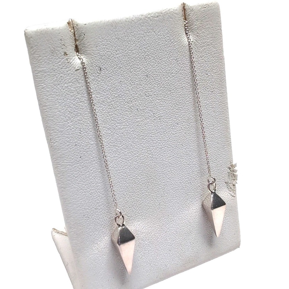 Vtg Robert Lee Morris RLM Studio Sterling Silver Geometric Threader Earrings 925